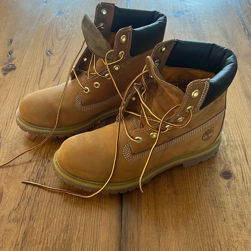 Tan Timberland boots